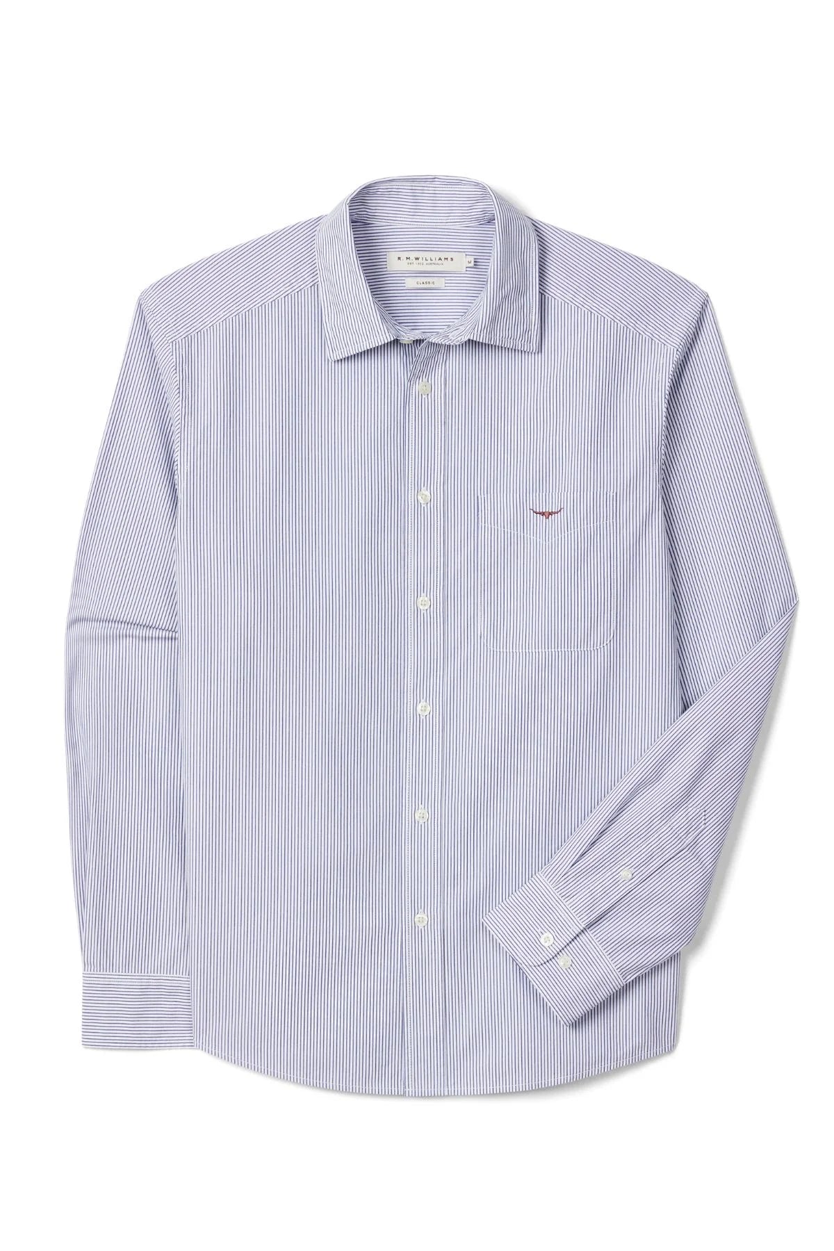 RM Williams Ingham Poplin Stripe Shirt