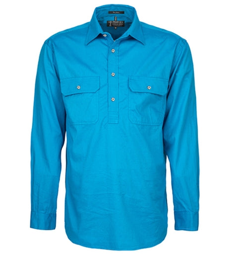 Pilbara Mens Closed Front LS Shirt