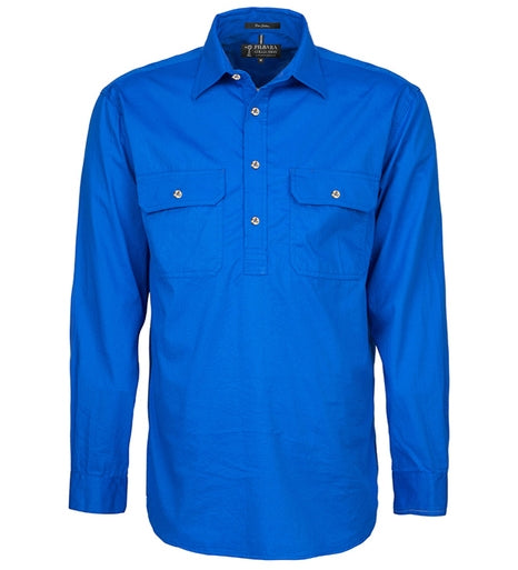 Pilbara Mens Closed Front LS Shirt