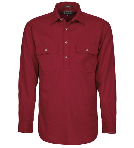 Pilbara Mens Closed Front LS Shirt