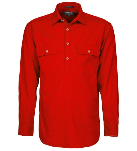 Pilbara Mens Closed Front LS Shirt