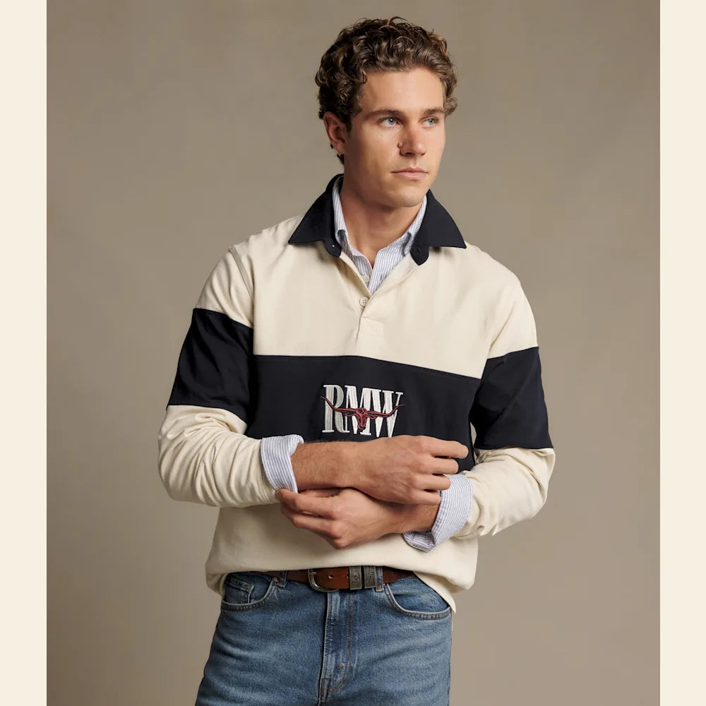 RM Williams Heritage Panel Rugby | Country Clothing - Mens Winter | Saddleworld Ipswich