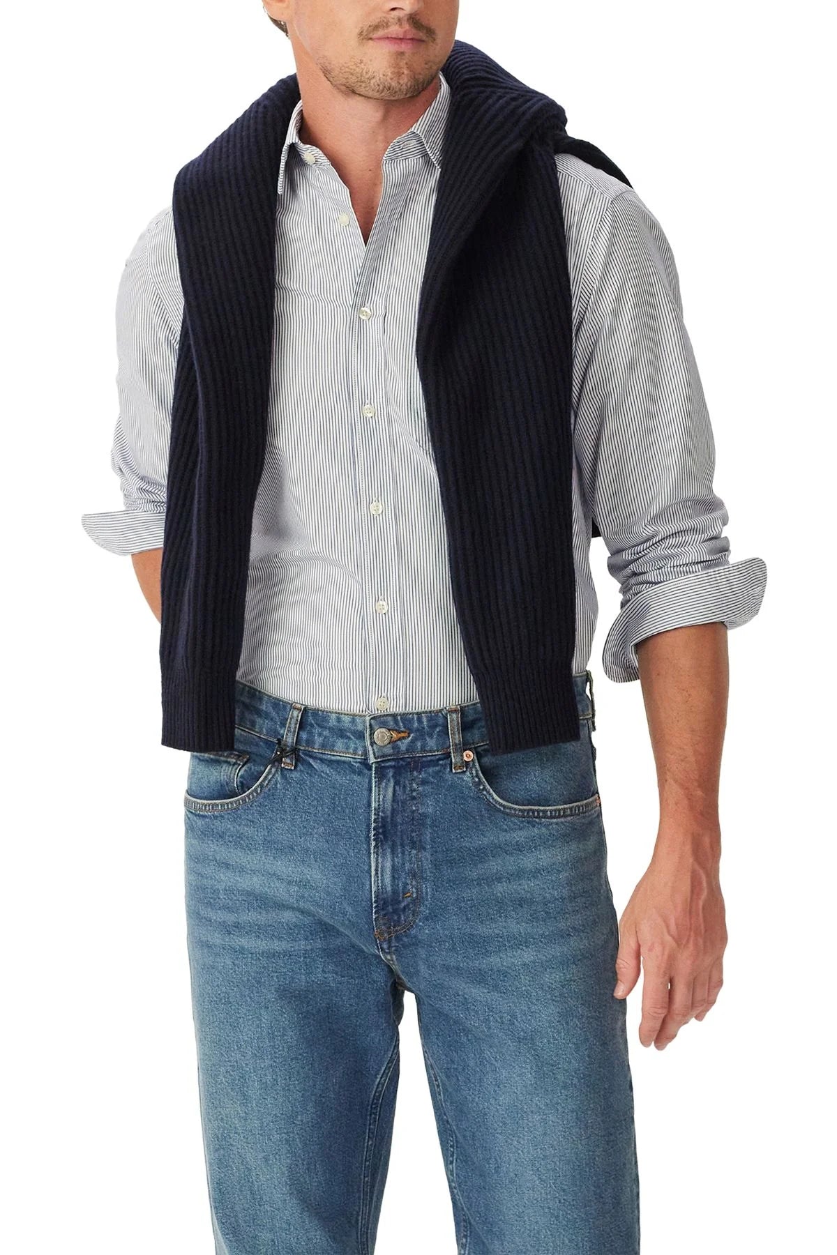 RM Williams Ingham Poplin Stripe Shirt | Country Clothing - Shirt | Saddleworld Ipswich