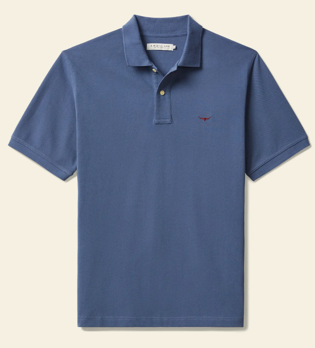 RM Williams Rod Polo | Country Clothing - Mens Polos and T Shirts | Saddleworld Ipswich