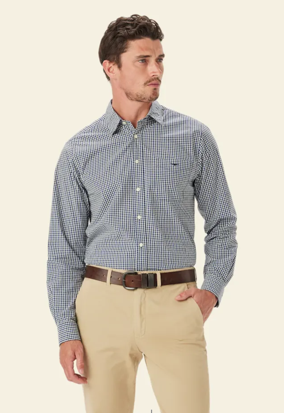 RM Williams Springwood Poplin Check Shirt | Country Clothing - Mens Shirt | Saddleworld Ipswich