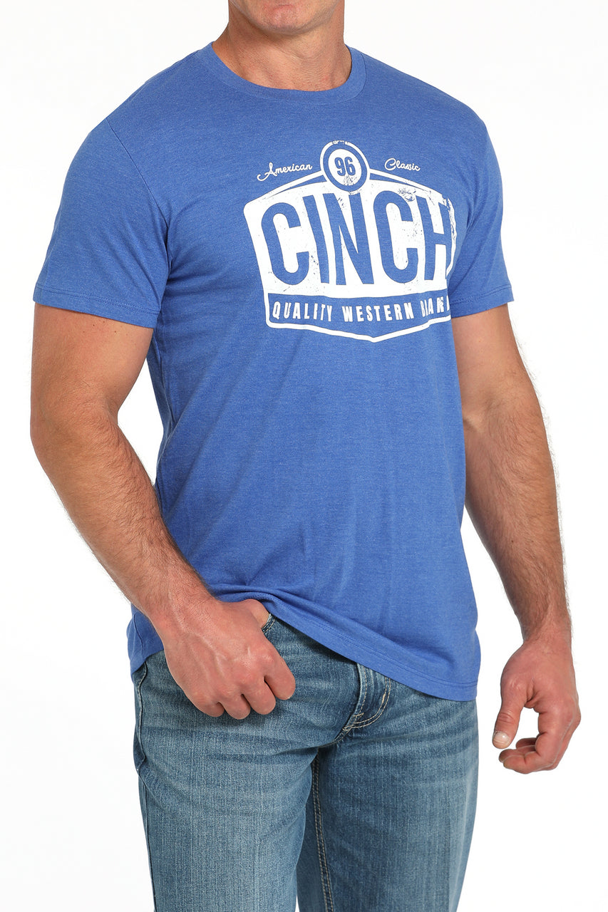 Cinch Royal Blue Cinch Logo - Mens Tee - EOFY Sale