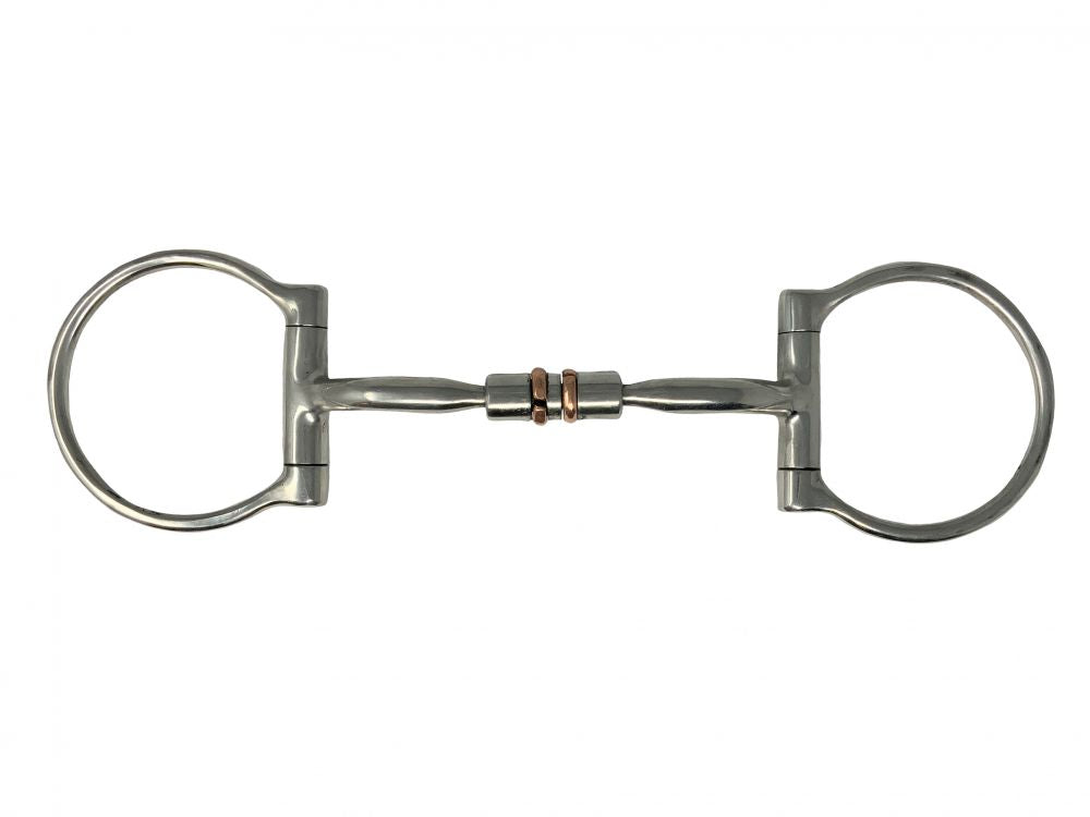 Showman Stainless Steel D Ring Bit with Copper Rolled Centre