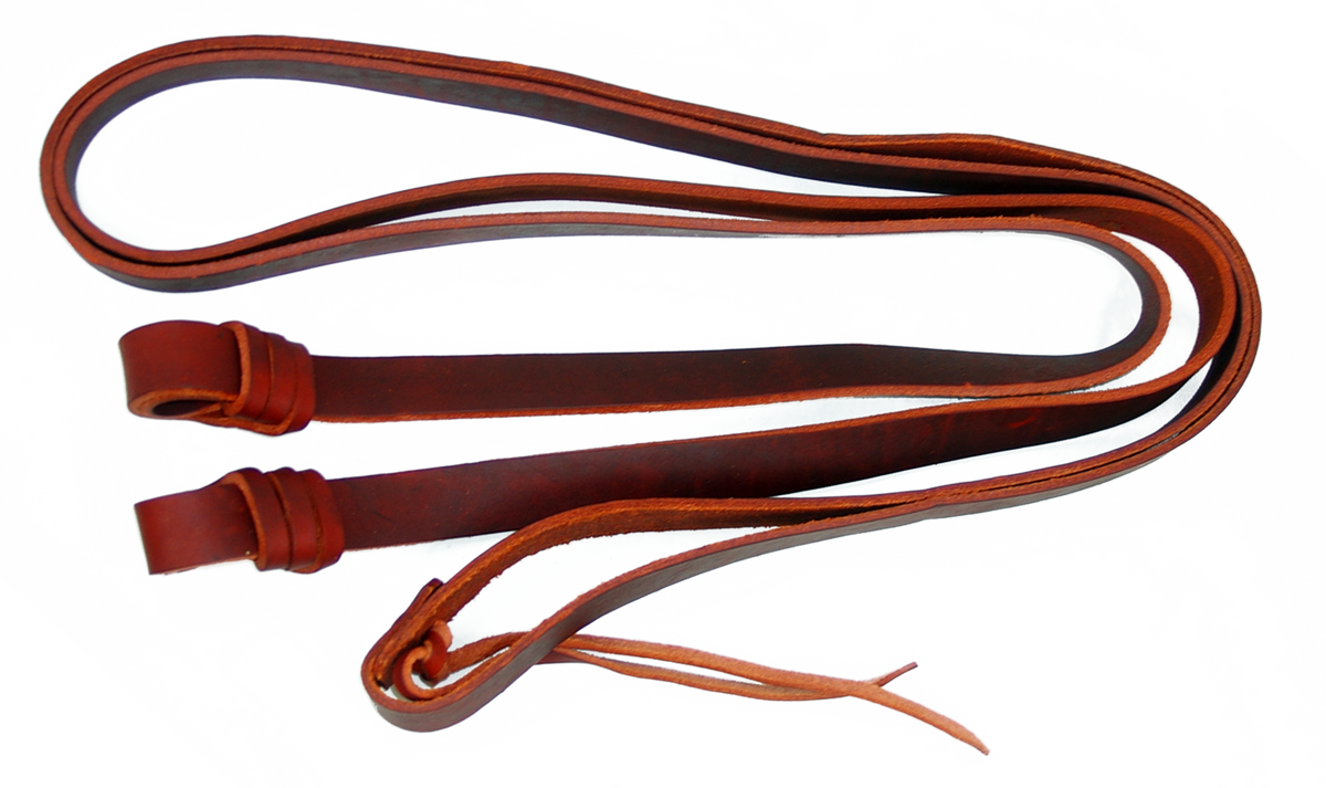 Reins 1in Red Hide Leather Golf Knot | Horse Supplies - Reins | Saddleworld Ipswich