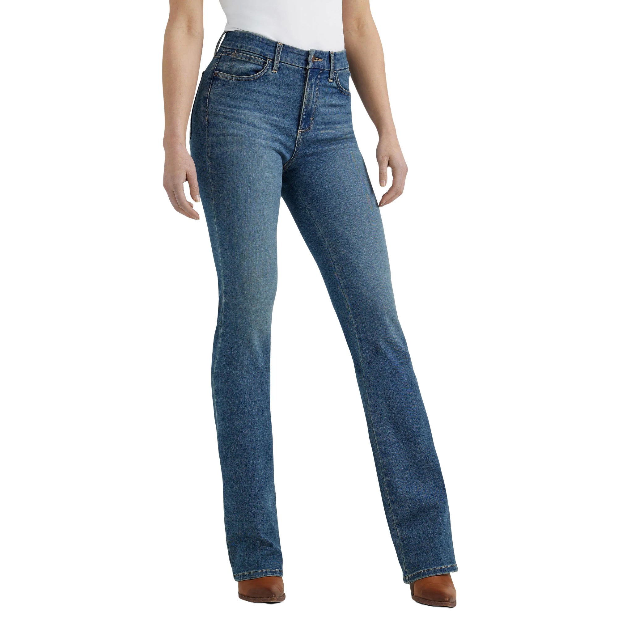 Wrangler Wmns BESPOKE Ada High Rise Bootcut Jeans | Country Clothing - Ladies Jeans | Saddleworld Ipswich