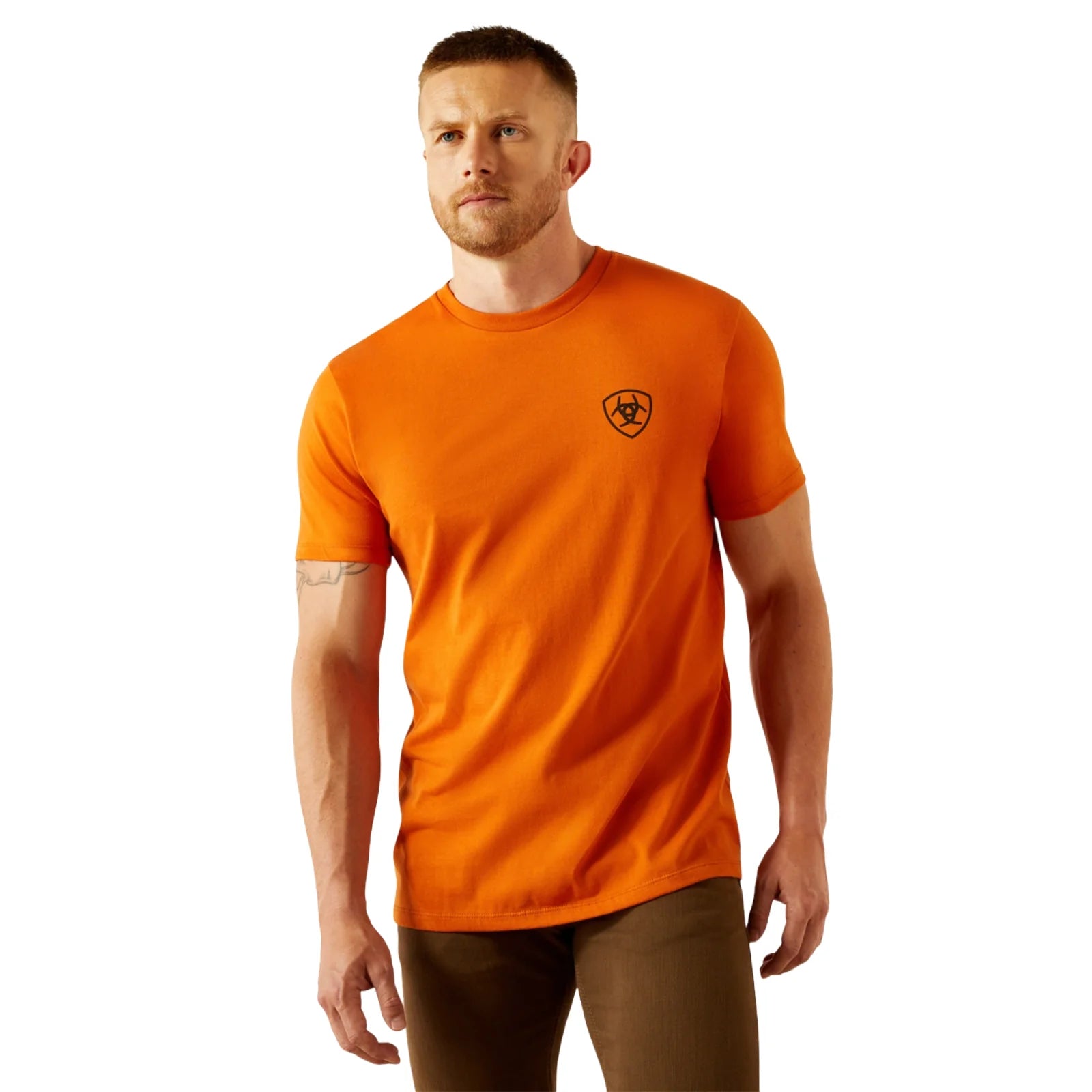 Ariat Mns Barb Shield SS Tee Rust