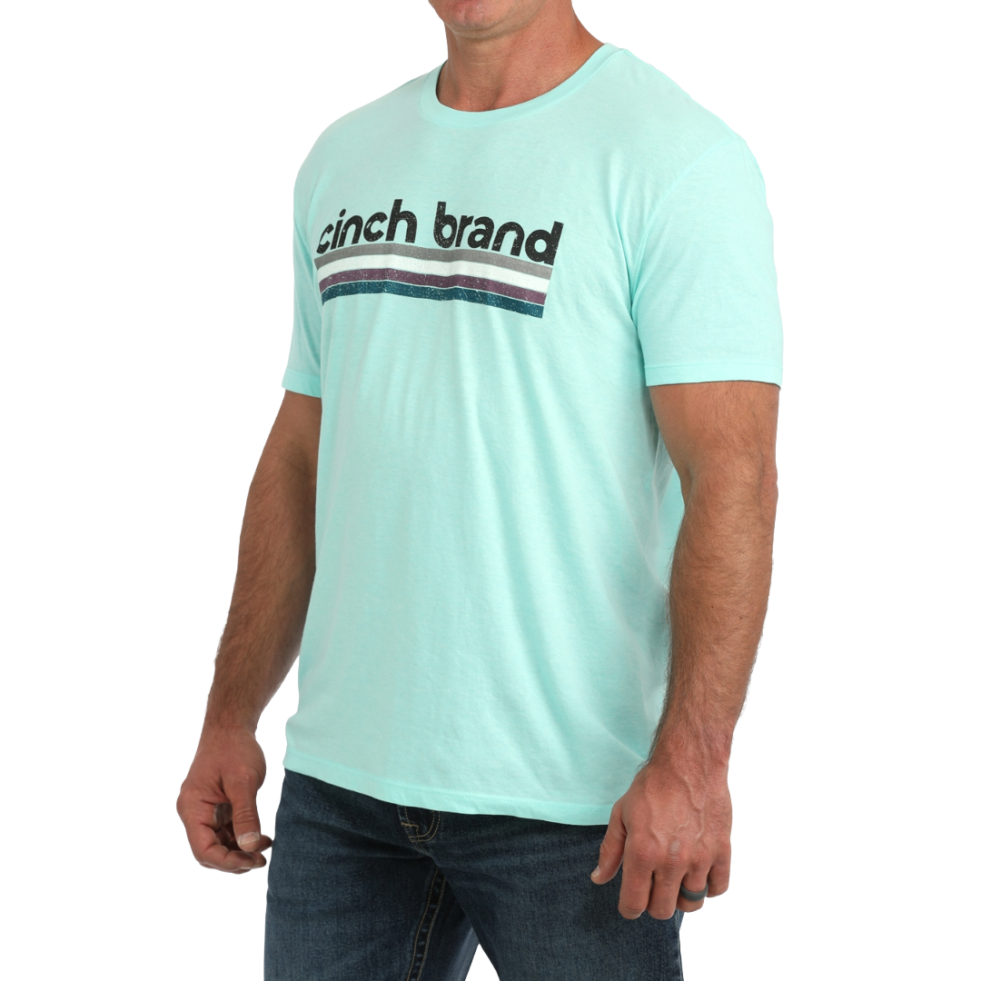 CinchMensGraphicLogoTShirtTurquoise | Country Clothing - Mens T Shirt | Saddleworld Ipswich