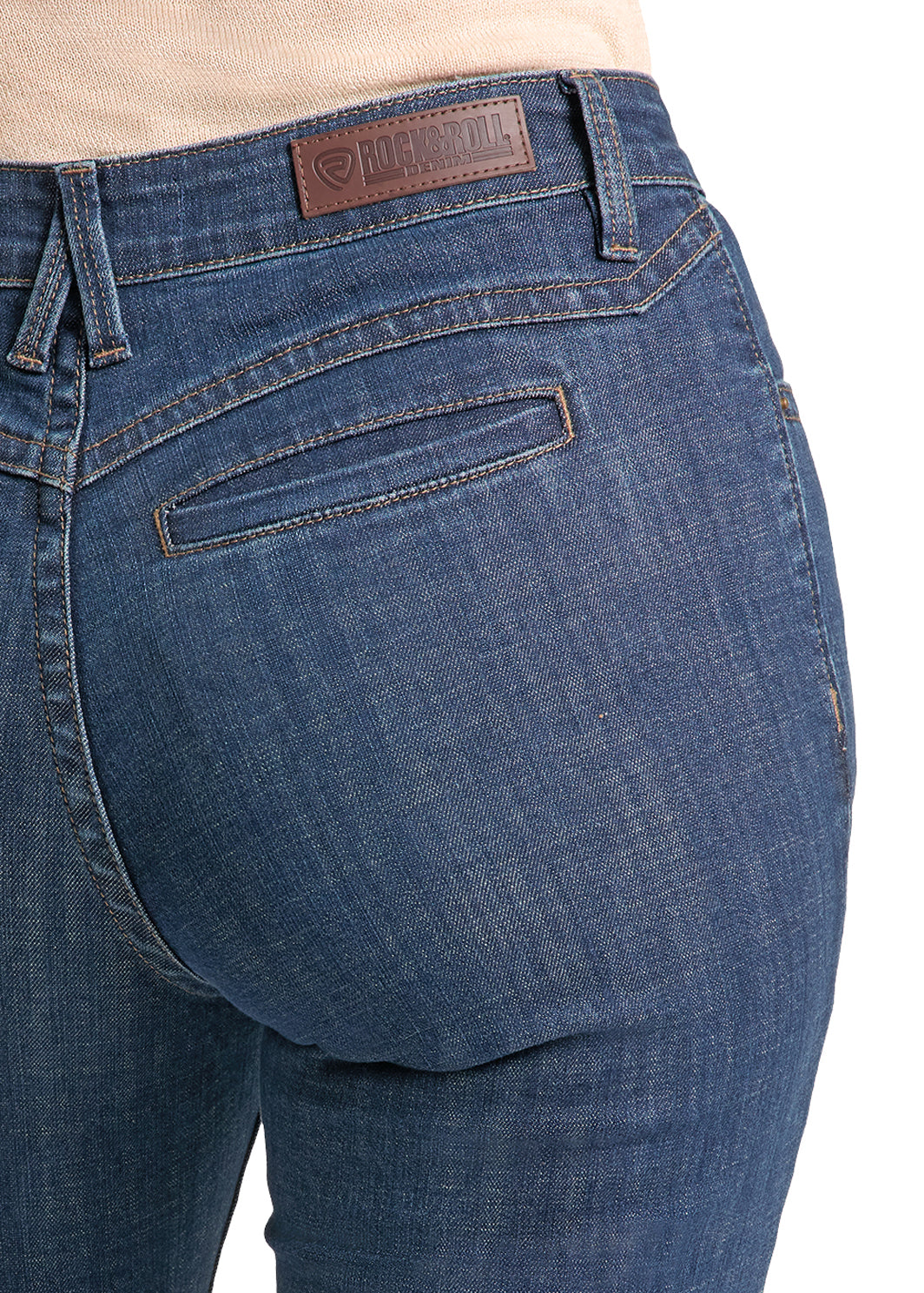 Rock and Roll Denim Wmns Welt Pocket High Rise Trouser | Country Clothing - Ladies Jeans | Saddleworld Ipswich