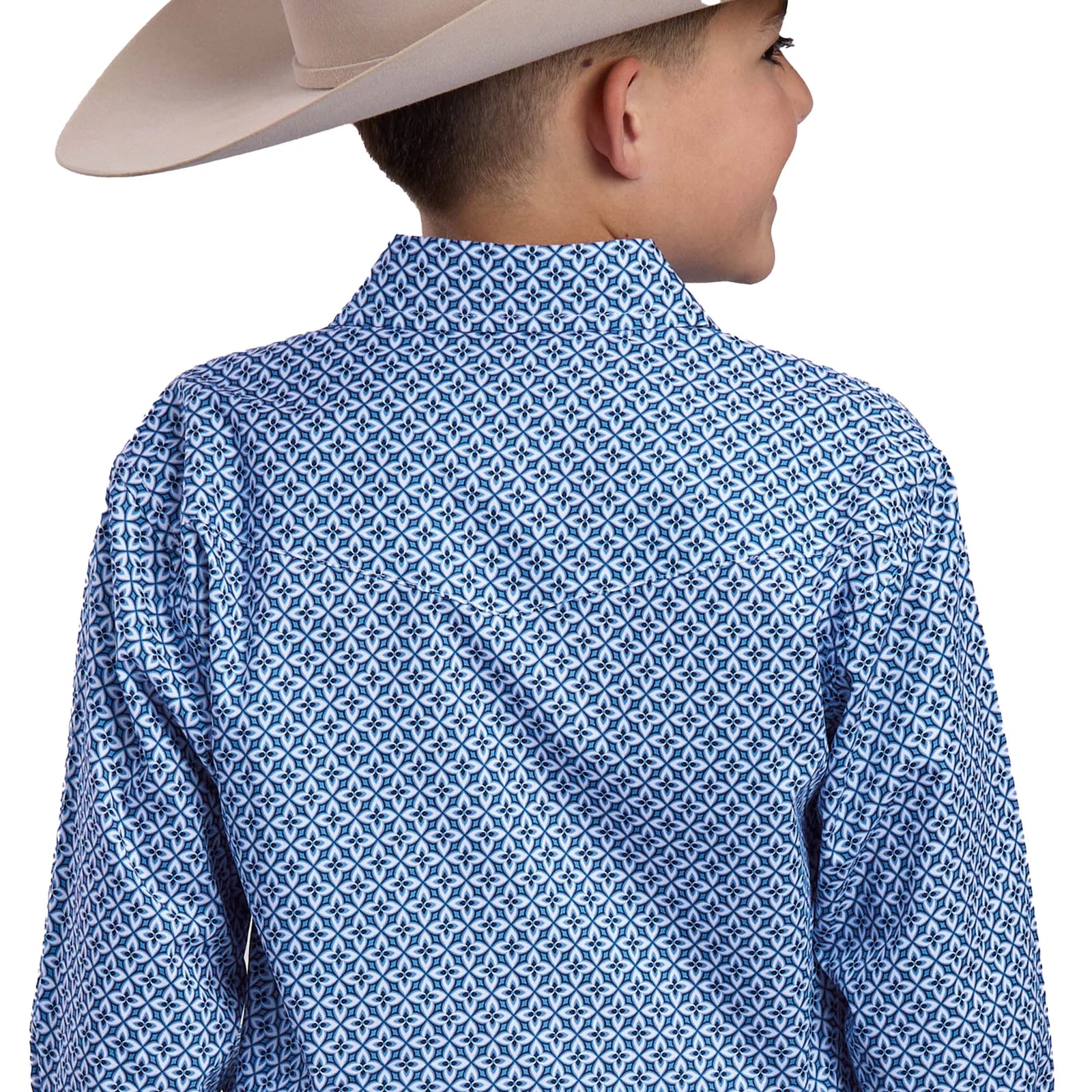 Roper Bys Amarillo Collection LS Shirt Print Blue