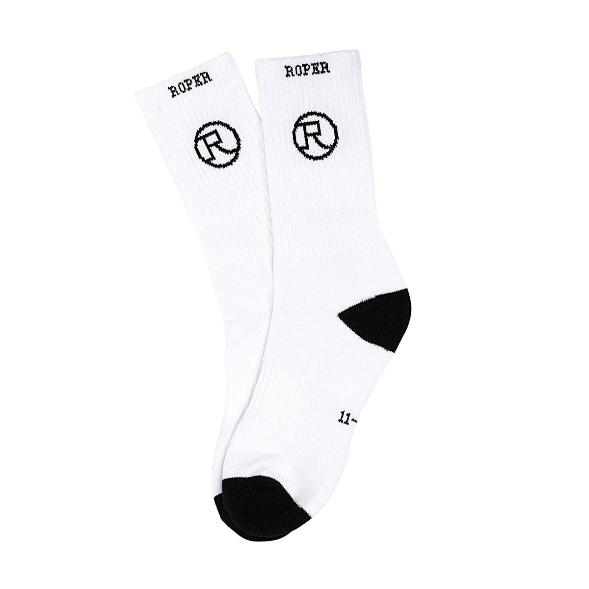 Roper Crew Socks White/Black |  Boots  SOcks | Saddleworld Ipswich