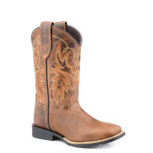 Roper Kds Sendero Polishable Leather Brown | Boots - Roper | Saddleworld Ipswich