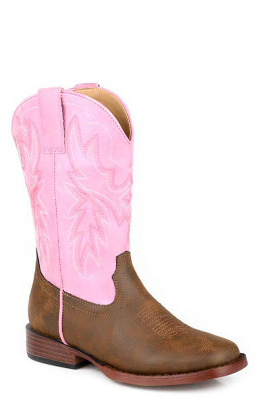 Roper Kids Gretchen Tan/Pink | Boots - Roper | Saddleworld Ipswich