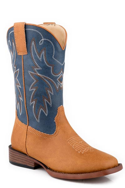 Roper Kids Heritage Tan/Navy | Boot - Roper | Saddleworld Ipswich