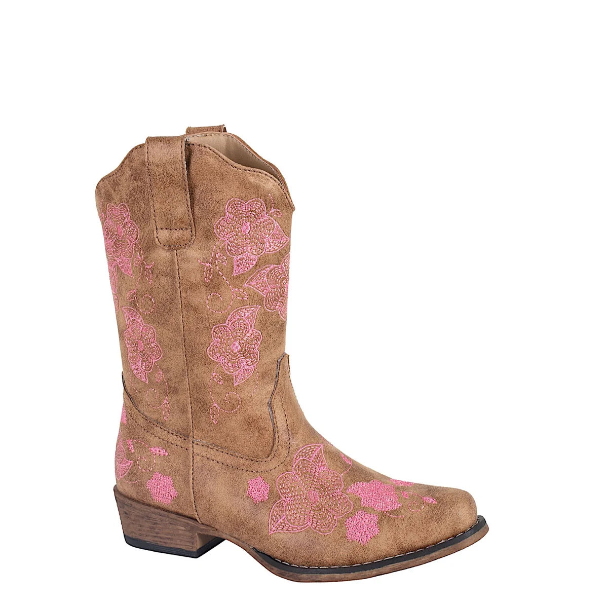 Roper Kids Riley Flowers Tan | Boots - ROper | Saddleworld Ipswich