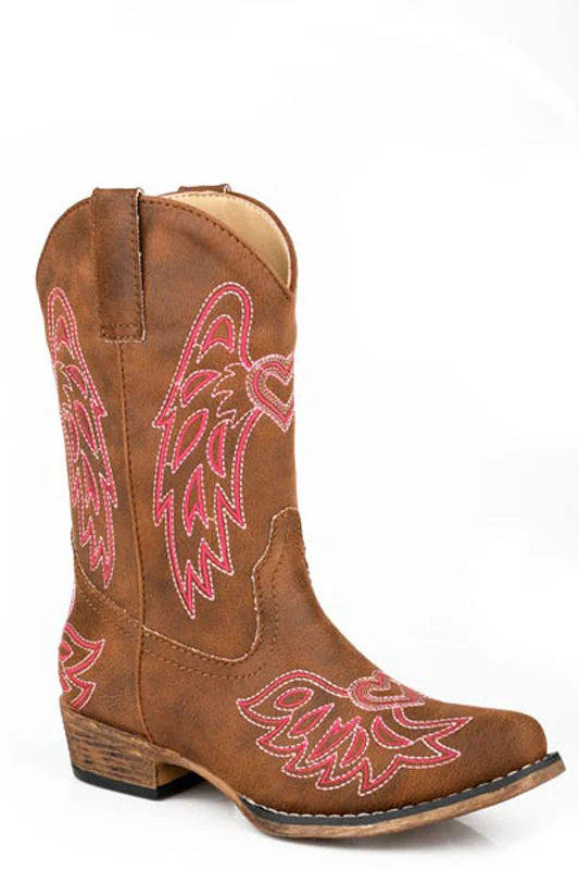 Roper Kids Riley Wings Tan | Boots - Roper | Saddleworld Ipswich