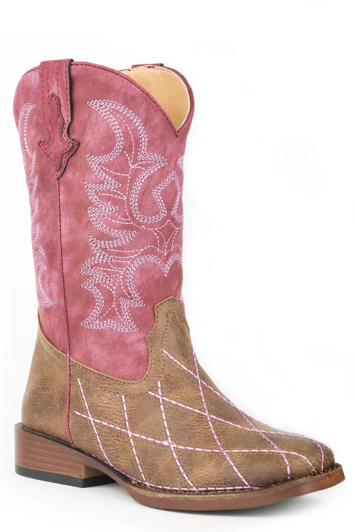 Roper Kids Square Toe Crosscut Raspberry | Roper - Boots | Saddleworld Ipswich
