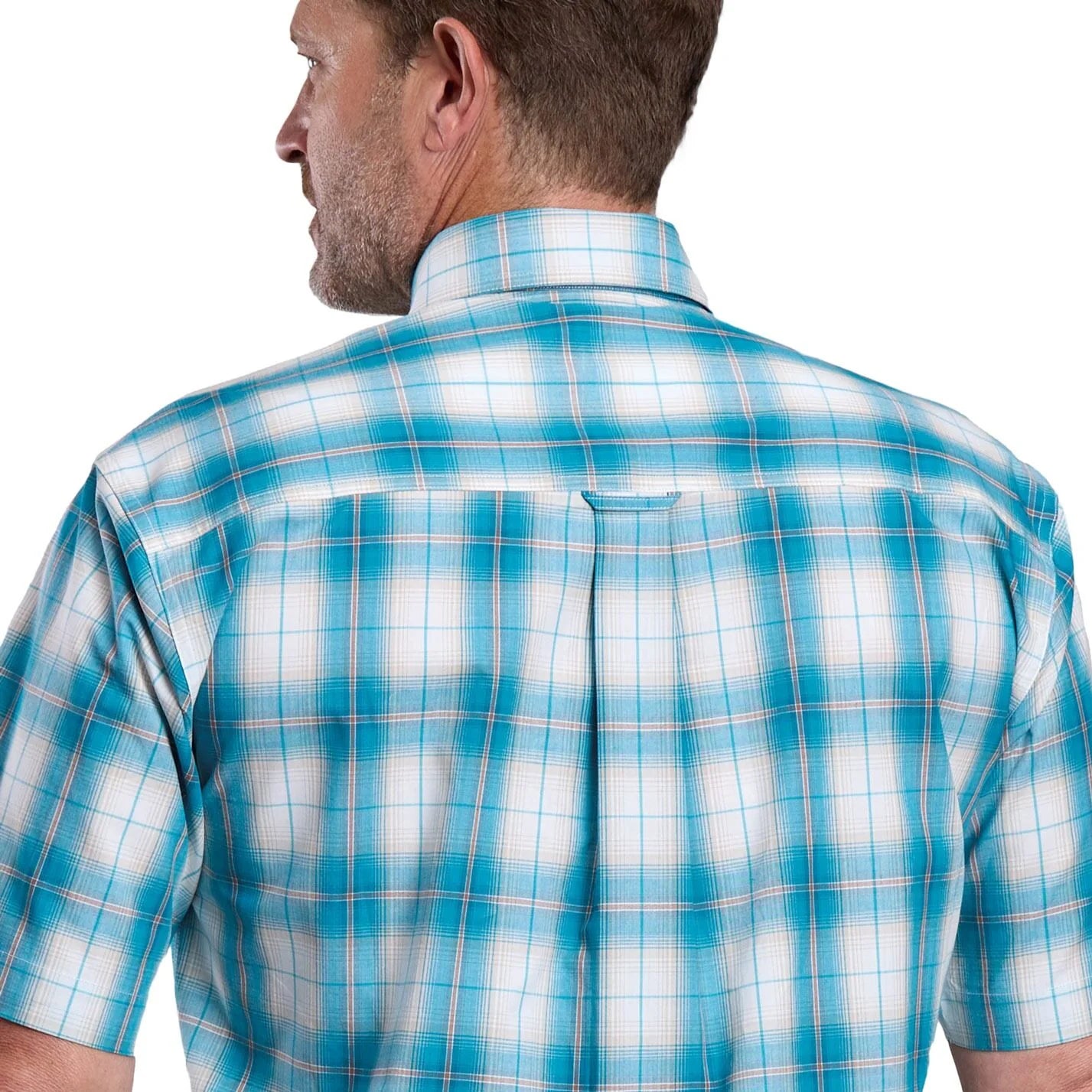 Roper Mns Amarillo Colleciton SS Shirt Plaid Blue