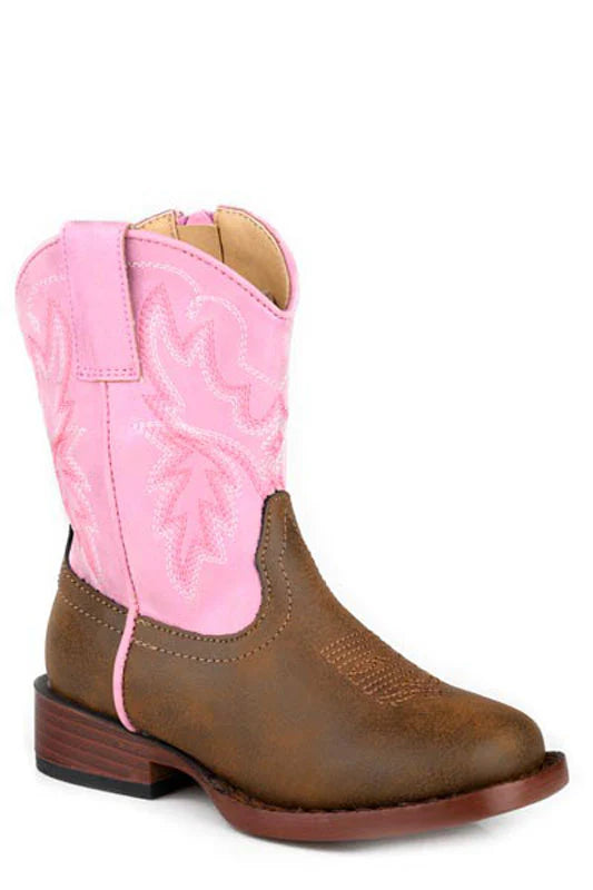 Roper Toddler Gretchen Tan/Pink | Boots - Roper | Saddleworld Ipswich