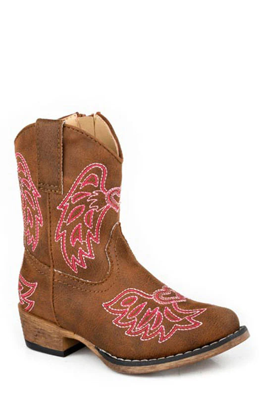 Roper Toddler Riley Wings Tan | Boots - Roper | Saddleworld Ipswich