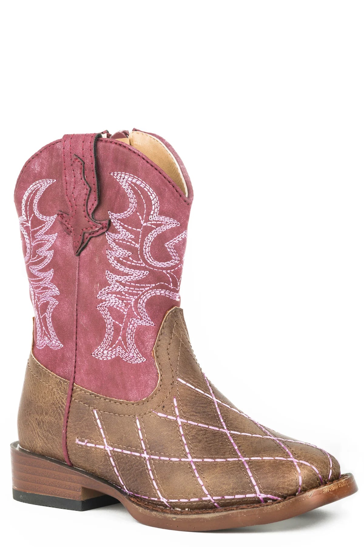 Roper Toddler Square Toe Crosscut Raspberry | Boots - Roper | Saddleworld Ipswich