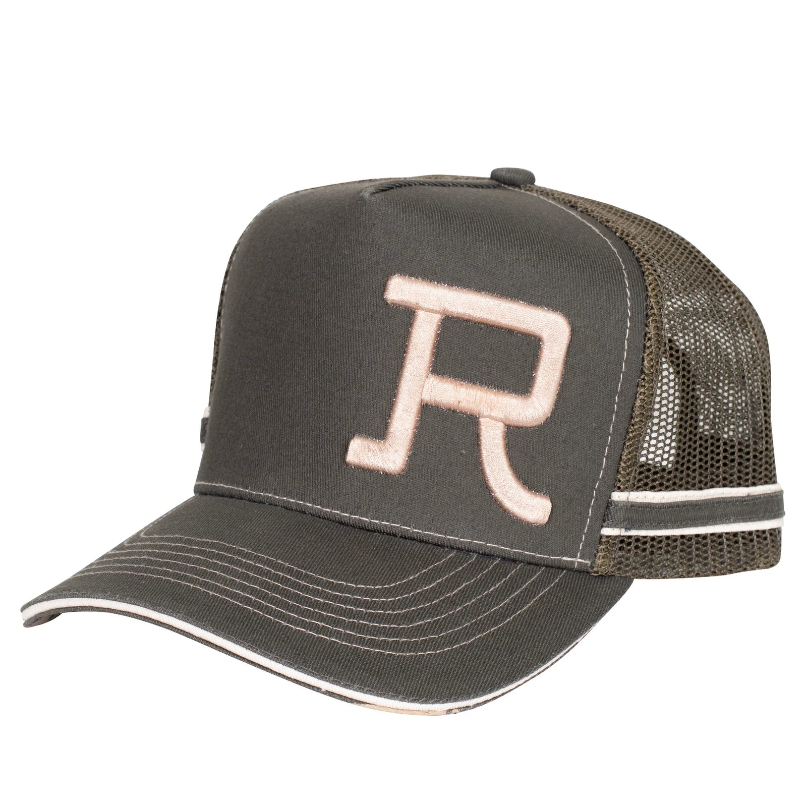 Roper Trucker Cap Branded Forest/Stone | Country Clothing - caps | Saddleworld Ipswich