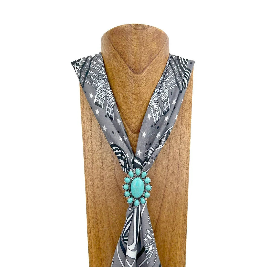 Rough River Wild Rag Slide - Blue Turquoise | Country CLothing - Scarf Slide | Saddleworld Ipswich