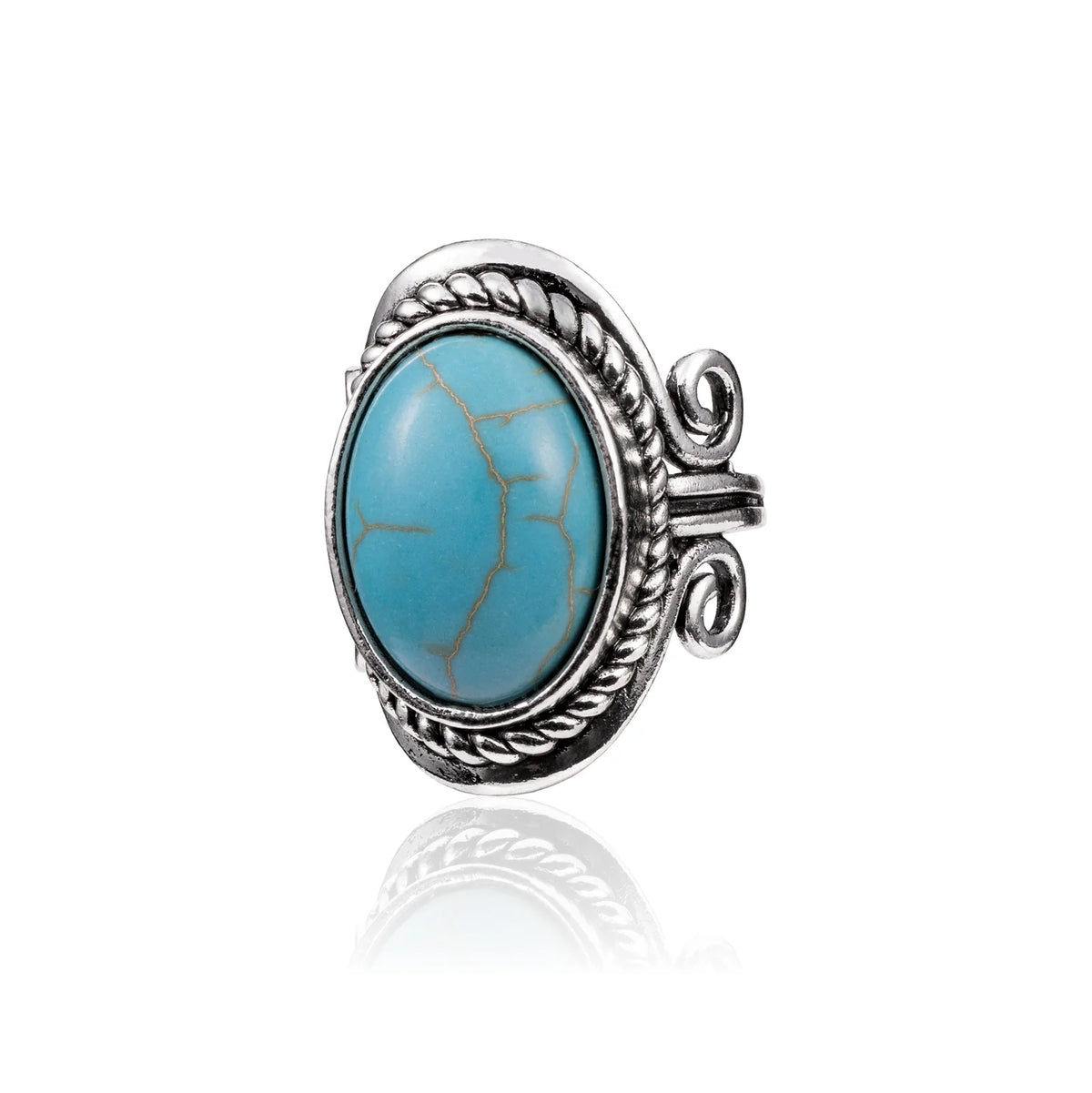 Rustic Coutures Vintage Oval Silver/Bronze Etched Ring | Giftware - Jewellery | Saddleworld Ipswich