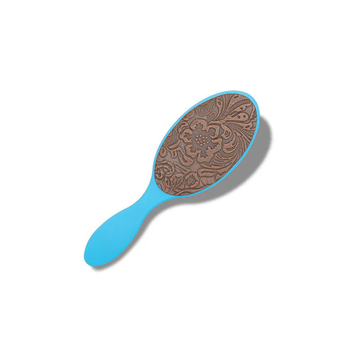 Myra Wide Skies Hair Brush Brown Embossed