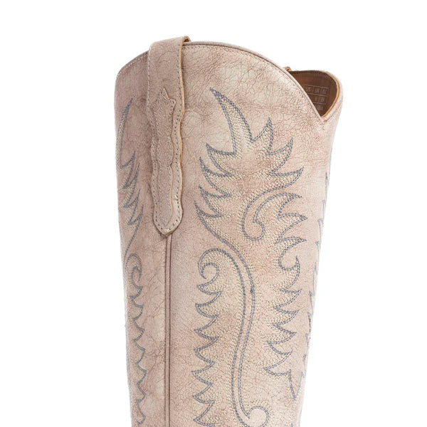 Sylivia Prairie Leather Boots in Ivory