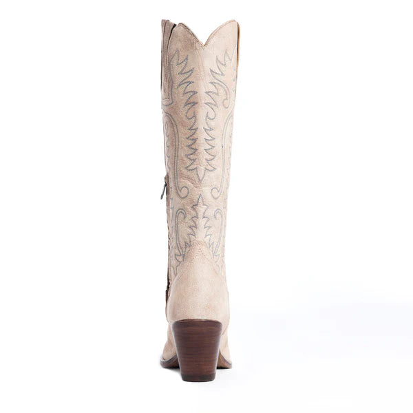 Sylivia Prairie Leather Boots in Ivory
