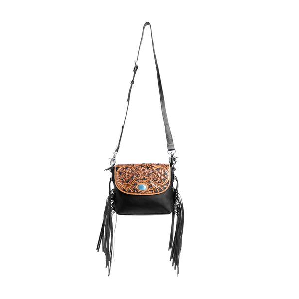 Ebony Delight Hand Tooled Bag