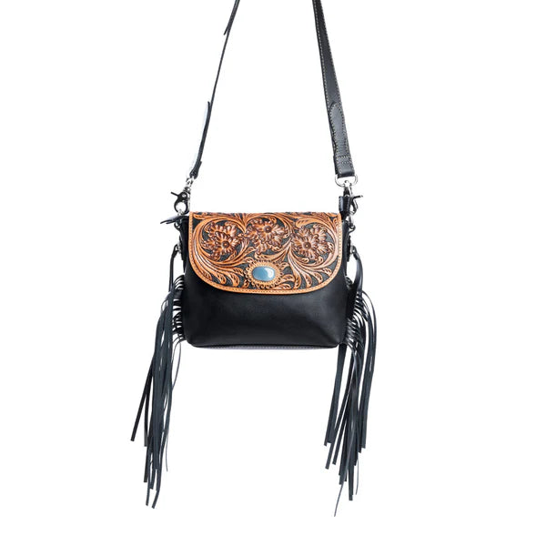Ebony Delight Hand Tooled Bag