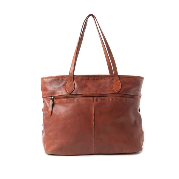 Aqua Prism Market Tote Bag in Brown
