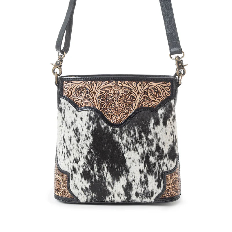 Glorious Rangelands Crossbody Bag in Black and White
