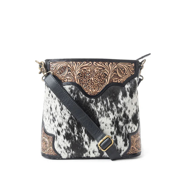 Glorious Rangelands Crossbody Bag in Black and White