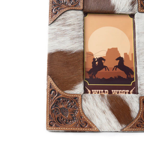 Tumbleweed Trail Photo Frame in Brown and White