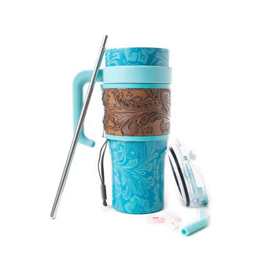 Wide Wyoming Tumbler Blue