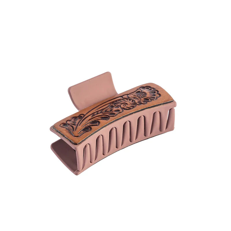 High Vista Hair Comb in Peach and Brown