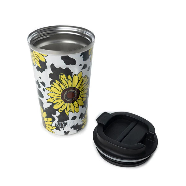 Western Trail Brew Stainless Steel Mug in Sunflower Yellow