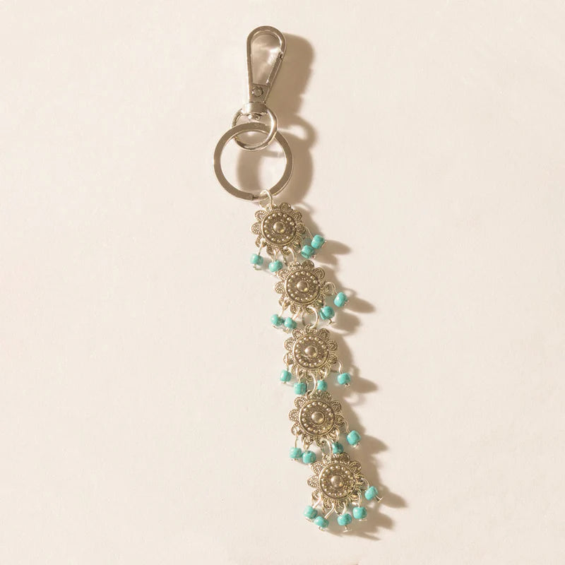 Myra Zahara Lotus Keychain in Moonlit Blue