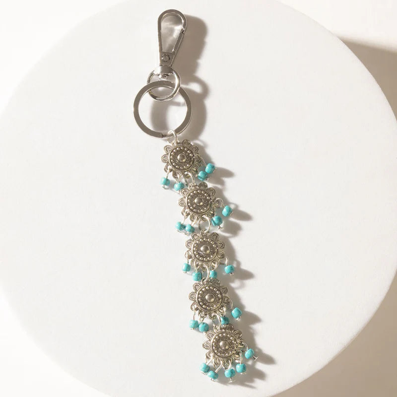 Myra Zahara Lotus Keychain in Moonlit Blue