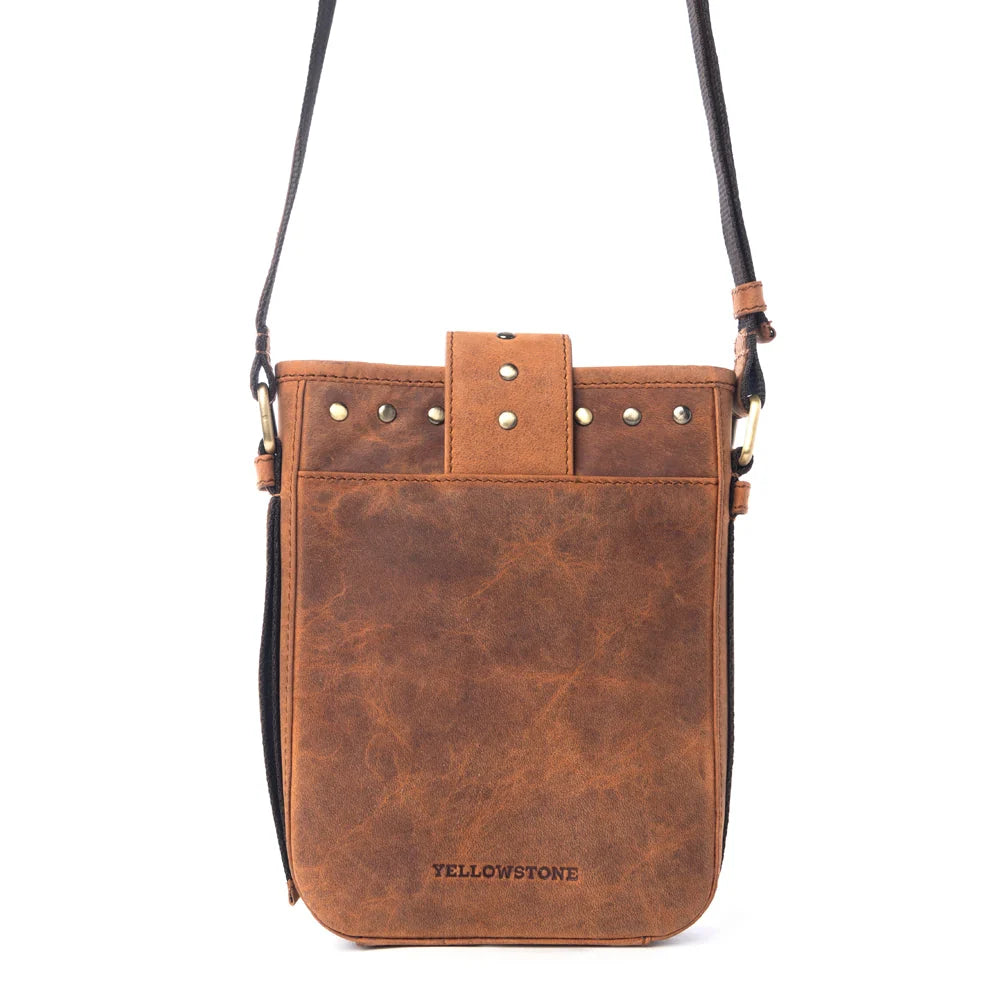 Yellowstone Wildhaven Amber Buckle Crossbody Bag - Dark Brown
