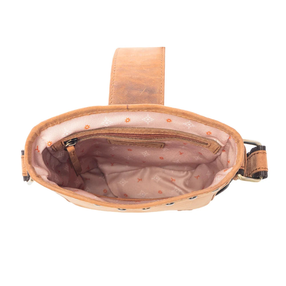 Yellowstone Wildhaven Amber Buckle Crossbody Bag - Dark Brown