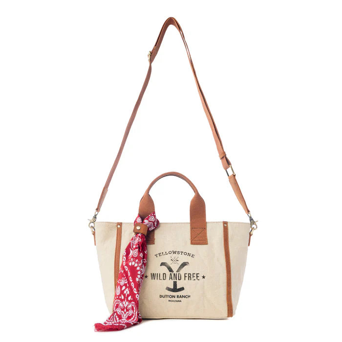 Yellowstone Tawny Ridge Handtooled Harion Carry Bag in Ivory