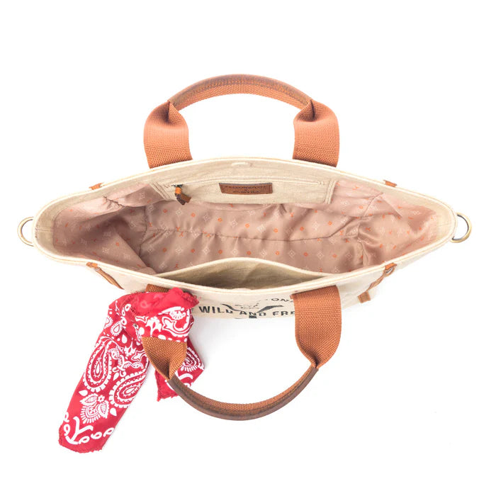 Yellowstone Tawny Ridge Handtooled Harion Carry Bag in Ivory