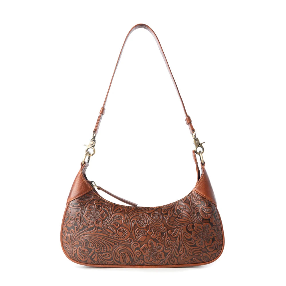 Heritage Vine Embossed Leather Bag
